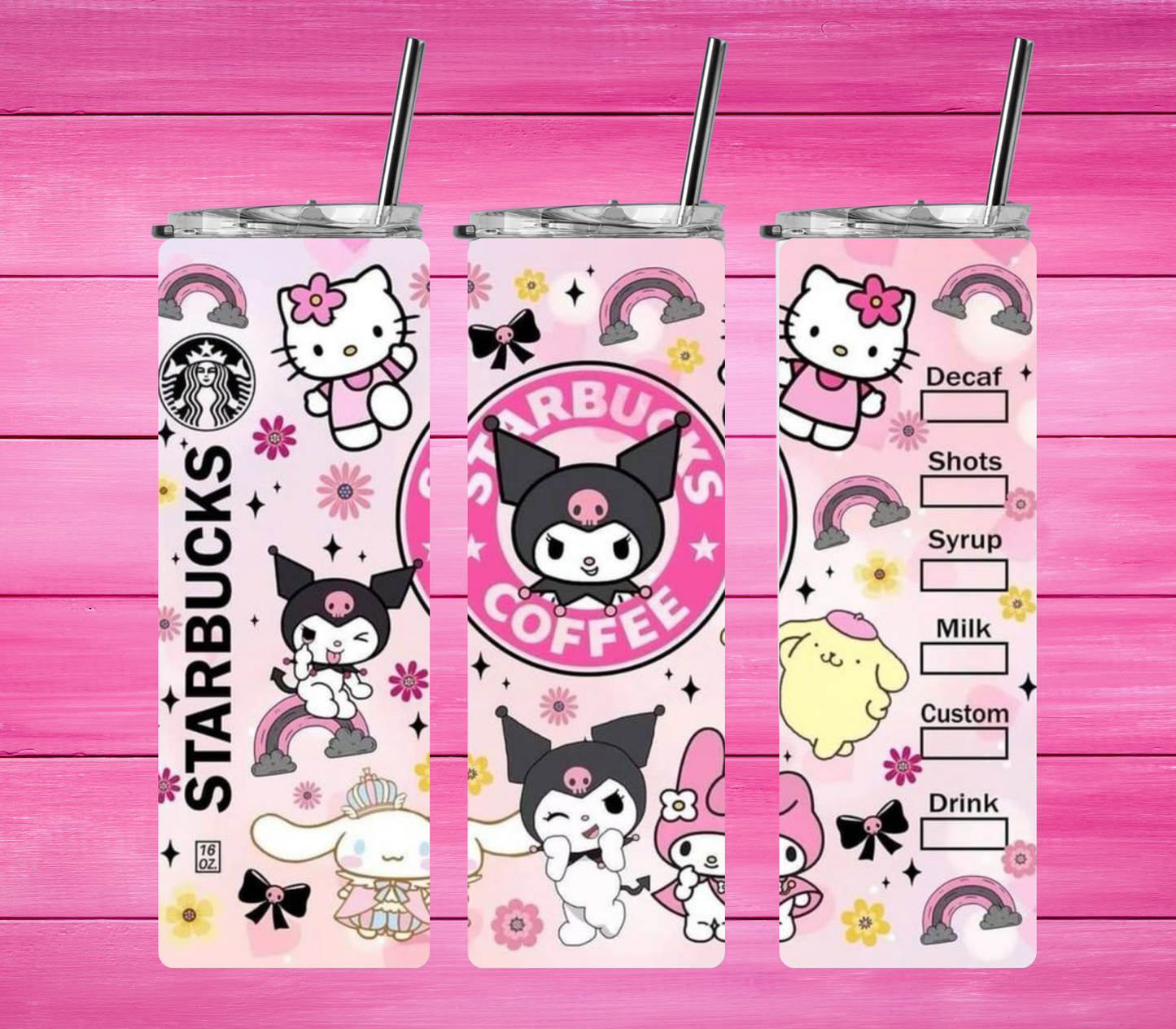 T014_Tumber 20oz Hello Kitty Pink/Black